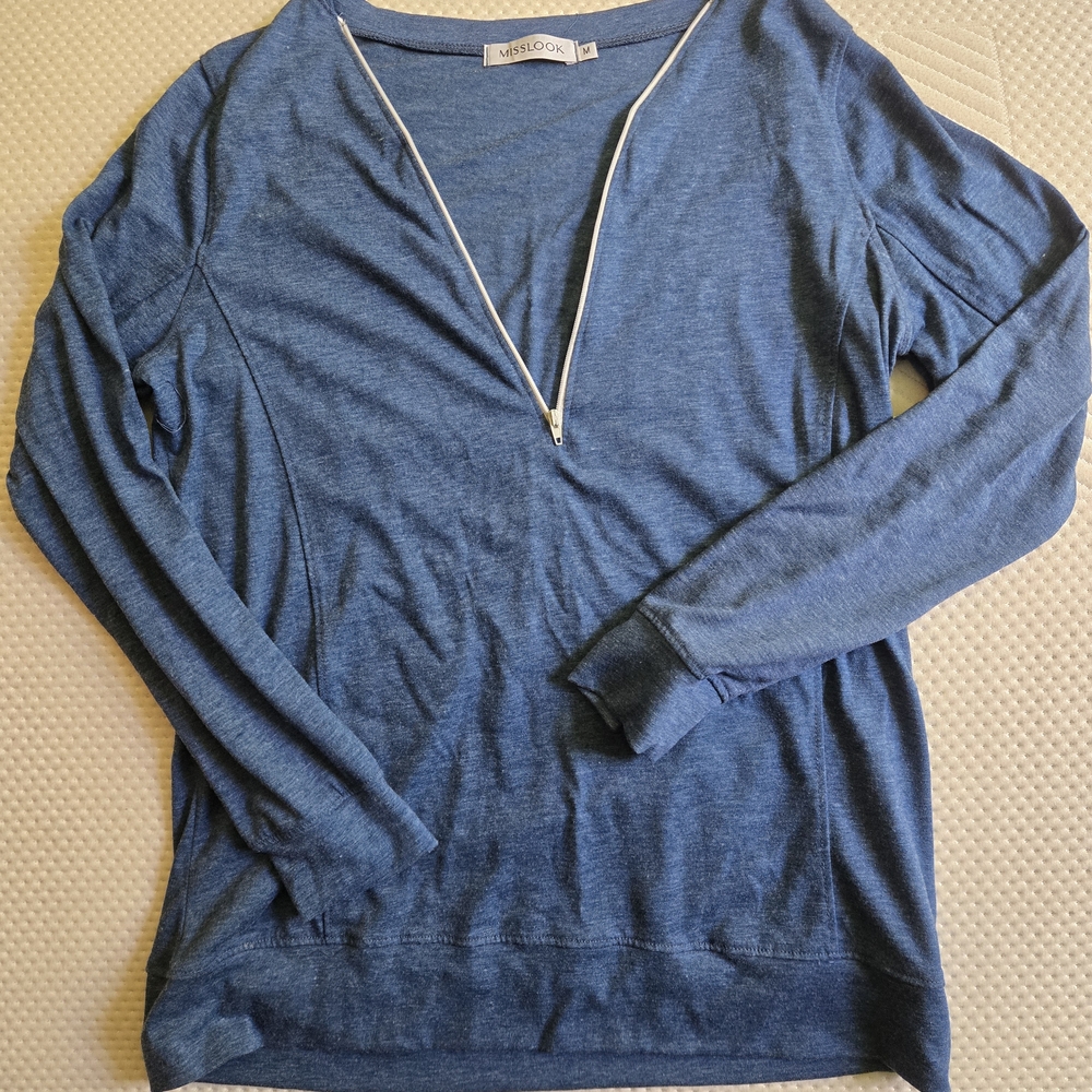 MISSLOOK Blue Long Sleeve